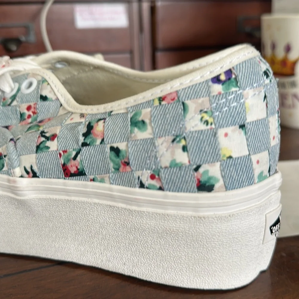 #30S NEW WITH TAGS VANS WOVEN FLORAL MULTI STACKFORM SNEAKERS - Picture 7 of 11